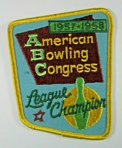 American Bowling Congress 1957-1958 Parche de campeón de liga - Imagen 1 de 2