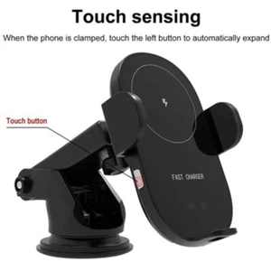 Wireless Car Charger Mount Phone Holder Automatic Clamping Fast Charging 15W UK - Picture 1 of 15