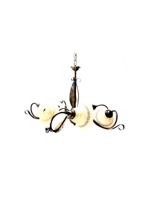 Lustre À 5 Lumières En Fer Forgé Collection Forgé - Photo 1/2