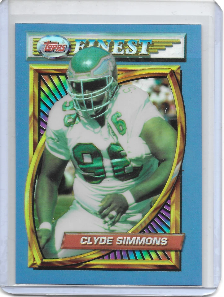 1994 Topps Finest Refractor Clyde Simmons #103 SP Philadelphia Eagles - Image 1 of 1