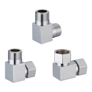1/2" BSP Male Female Brass Chrome 90 Deg Elbow Union Pipe Fitting Connector - Picture 1 of 5