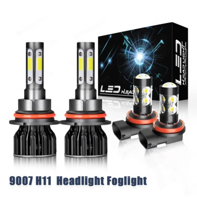 For Chevrolet Equinox 2005 2006 2007 2008 2009 LED Headlight Fog Light Bulbs Kit - Image 1 of 4