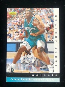 1992-93 Upper Deck Jerry West Selects Larry Johnson #JW18 Charlotte Hornets 🔥🏀 - Imagen 1 de 2