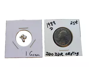 1988 D Error Quarter DDO DDR Machine errors and One Gram of Silver - Picture 1 of 23