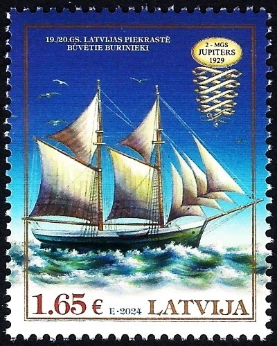 Latvia 2024 (02) Historical Latvian ships - Gaff schooner Jupiters 1929 - Image 1 of 1