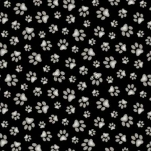 BTHY Litters N Stuff - Dog Breed dogs Paws Black Cotton Fabric By The Half Yard - Picture 1 of 2