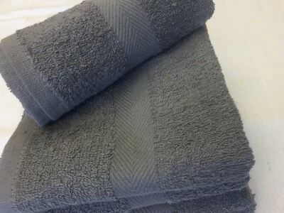 48 PIEZAS NUEVAS TOALLAS DE MANO GRIS SALÓN GIMNASIO DOBBY BORDE TOALLAS 16X27 pulgadas Foto 1 de 2
