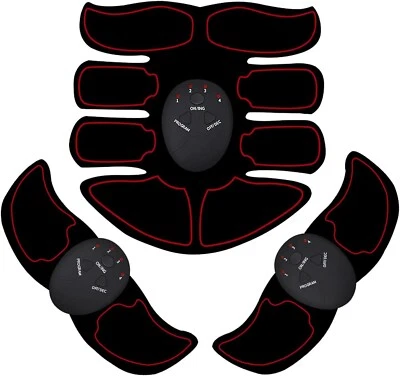 3 x Elettrostimolatore per Muscoli Addominali Braccia Gambe EMS Mobile Gym Body