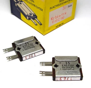 4 raddrizzatori piatti selenio Siemens / raddrizzatore radio, E60 C150, NOS - Foto 1 di 2