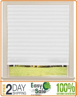 Persianas de papel plisadas negras 36 x 72 pulgadas parasol desmontables paquetes de 6 Foto 1 de 4