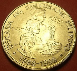Philippines 1989 Piso Unc~Philippine Cultures Decade~Only Year~Free Shipping - Picture 1 of 2