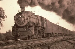 PRR pennsylvania railroad k-4  action b-w copy slide - Picture 1 of 1