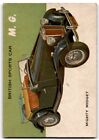 1954 Topps World On Wheels Automobile Trading Card M.G. British Sports Car