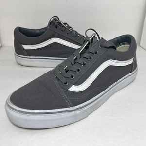 Vans Mens VANS (CANVAS) SKATE SHOES 10 Men US (Gray/White) - Picture 1 of 10