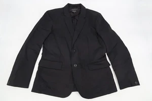 Rag & Bone Mens 42 Black Cotton Linen Blazer Jacket 2 Button USA Made - Picture 1 of 15