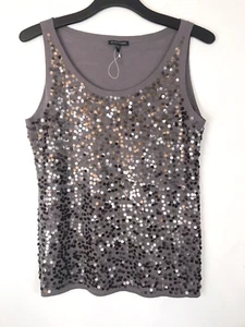 Eileen Fisher Paillette Sequin Merino Wool Top Sz XL Icy Plum NWT - Picture 1 of 8