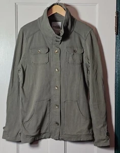 Charlotte Russe Shacket Women Size L Green Button-Up Knit Boho Grunge Streetwear - Picture 1 of 20