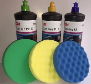 3M Perfect-it III Fast Cut Plus+ Extra fine+ Ultra fine 50417+80349+50383 3x - Imagen 1 de 1