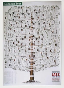 Poster vintage originale JAZZ STORY HIGHLIGHTS IN USA 1993 BIRRA HEINEKEN - Foto 1 di 1