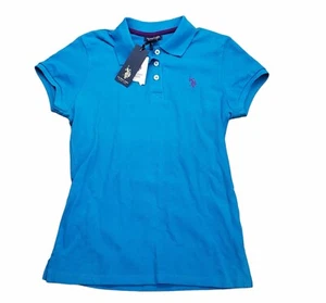 NWT U.S. Polo Assn. Polo Girls Shirt Size Medium Blue Uniform - Picture 1 of 7