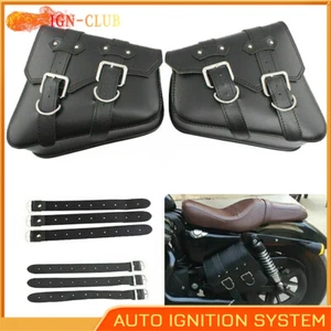 Alforja de cuero PU para motocicletas alforja bolsa de equipaje para Sportster NUEVO - Imagen 1 de 10