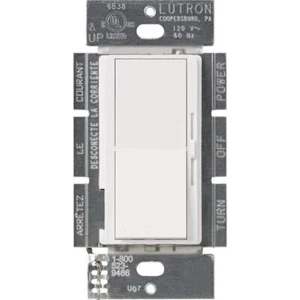 Diva Dimmer Switch for Electronic Low Voltage, 300-Watt/Single-Pole or 3-Way, - Picture 1 of 5