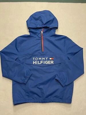 Tommy Hilfiger UNISEX pullover parka hooded windbreaker w/front pocket sz Med(E) - Image 1 of 4