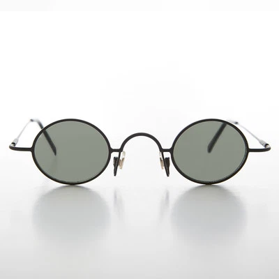 Micro Marco Gafas de Sol Vintage Ovalado Negro Marco de Gafas - Joseph Foto 1 de 3