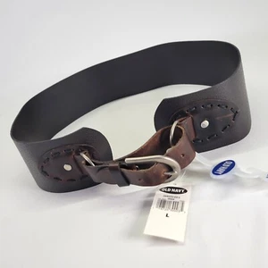 Old Navy Leather Belt 36 38 L Hip Wide Brown - Picture 1 of 6