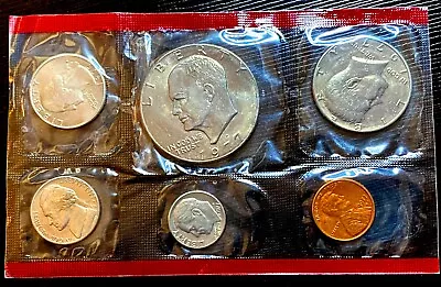 1977 US Mint Set P & D - 12 Coins BU in Cellophane Holder - Combined Shipping - Image 1 of 4