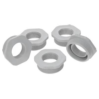 5 Stück Kalitec Reduktion M40/M32 Kunststoff lichtgrau Reduzierstück sechskant