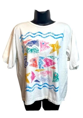 Vintage Crazy Shirts Hawaii Tropical 80’s 90’s  Vacation Maui Oahu Fish Ocean - Image 1 of 4