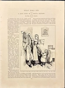 What Dora Did A True Story of a Dakota Blizzard M.P. Handy Magazine Article 1888 - Picture 1 of 8