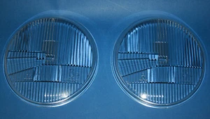 PORSCHE 911 912 930 964 965 SET H4 RHD HEADLIGHT LENSES NEW - Picture 1 of 2