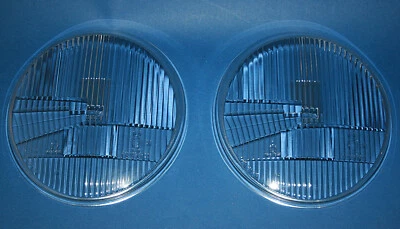 PORSCHE 911 912 930 964 965 SET H4 RHD HEADLIGHT LENSES NEW  - Image 1 of 2