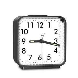 Analog Alarm Clock, Bedside Clocks Battery Powered, Silent Non Ticking Travel... - Picture 1 of 7