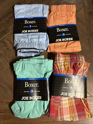 Vintage 2005 XL Joe Boxer Shorts Clássicos Lote 4 Pacote 100% Algodão NOS Descontinuado - Imagem 1 de 4