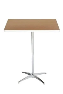 Kit de mesa de cóctel cuadrada de madera contrachapada de 36" de Chivari - Imagen 1 de 5