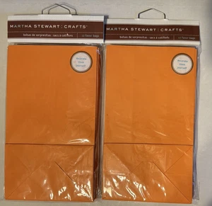 2 Martha Stewart Crafts Halloween Orange Paper Bags 4"x7.5" - You Decorate it! - Picture 1 of 3