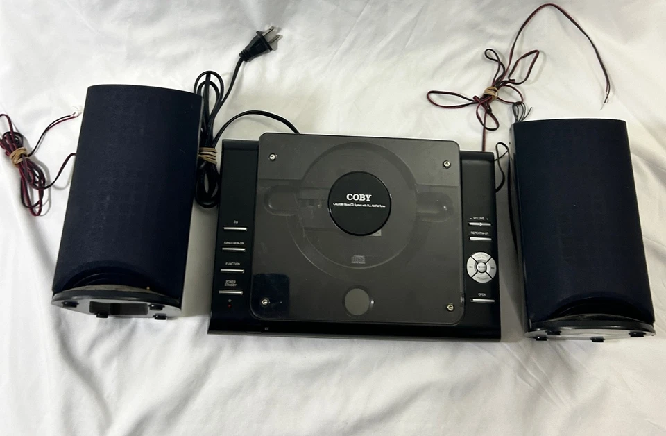 Coby CXCD380 CD Stereo System w/ Speakers, AM/FM/CD - Image 1 of 4