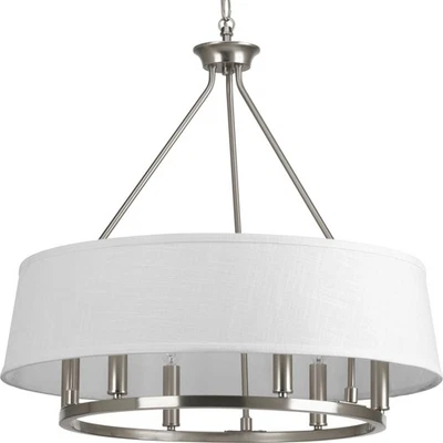 Progress Lighting P4618 Nickel Cherish 6-Light 24"W Drum Chandelier - Image 1 of 4