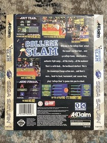 🔥 College Slam (Sega Saturn, 1995) VG Long Box Art Only. Authentic.