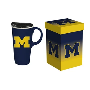Michigan Wolverines Drink 17oz Travel Latte Boxed - Picture 1 of 1