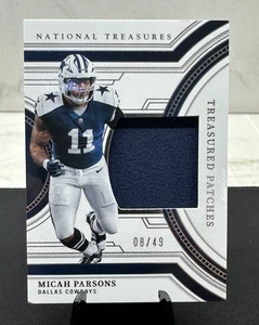 2023 National Treasures, MICAH PARSONS /49 "Treasured Patches" - DALLAS COWBOYS - Picture 1 of 3