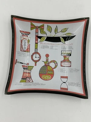 Vintage Houze Art Glass  Spice Measure Novelty Smoked Glass Dish/Tray  1960's - Image 1 of 4