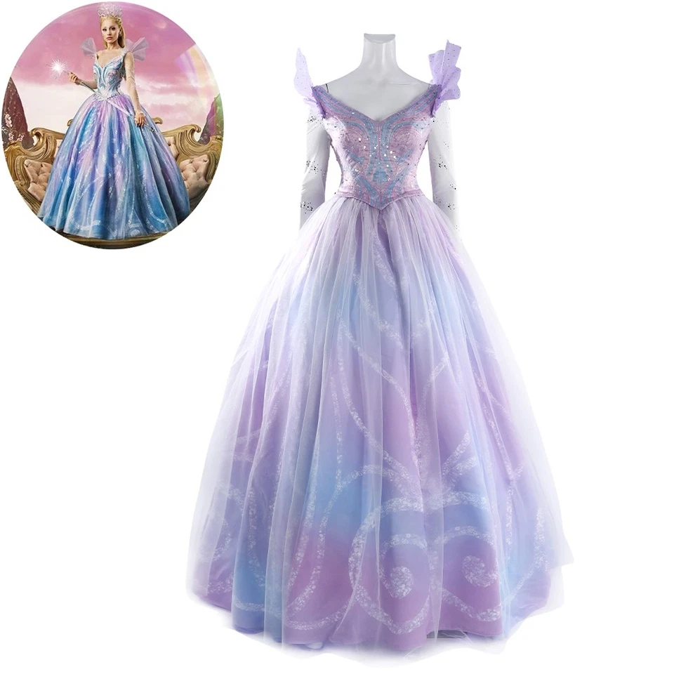 Glinda Costume FWicked: For Good Cosplay Suit FF14 - Image 1 of 4