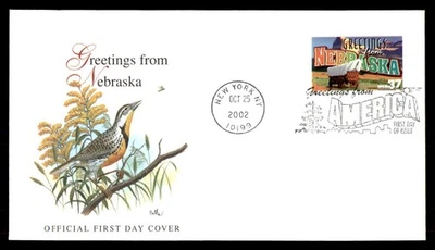 Mayfairstamps US FDC 2002 New York Greetings from Nebraska First Day Cover aau_6 - Image 1 of 2
