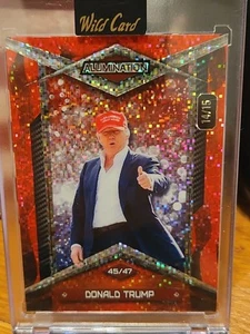 2025 Donald Trump Wild Card Alumination  Thumbs Up 14/15 Red - Picture 1 of 6