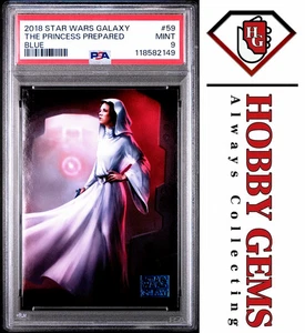 PRINCESS LEIA PSA 9 2018 Topps Star Wars Galaxy The Princess Prepared Blue #59 - Picture 1 of 2