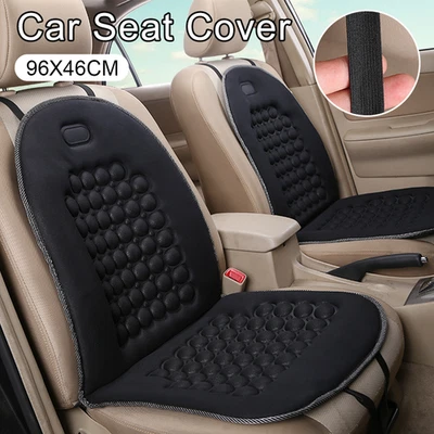 ORTHOPAEDIC CAR FRONT SEAT COVER BACK SUPPORT CUSHION COVERS BLACK Non-slip - Image 1 of 4